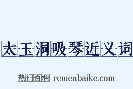 太玉洞吸琴近义词是什么意思的图片